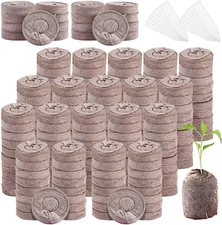 200 Pcs Peat Pellets - 30Mm Seeds Starting Plugs, Compressed Coconut Fiber Soil 