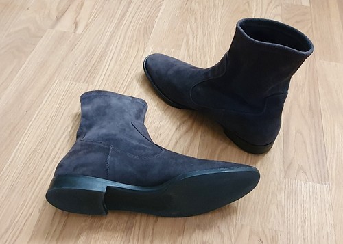 *Unützer* Luxus Stiefeletten Boots Stiefel Gr. 40 Stretch Wildleder grau - Bild 10 von 12