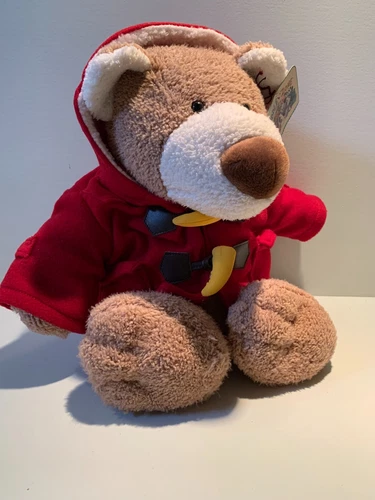 Cuddle Zone 18" Plush Bear with Red Jacket Stuffed Animal 2006 NWT