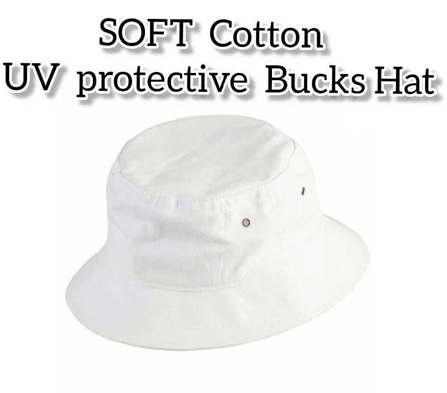 Soft Cotton Brim Bucket Hat Fishing Camping 100% COTTON UV Protect AU Stock S-M