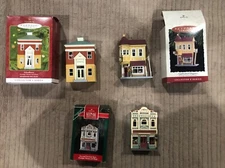 Hallmark Keepsake Ornament Lot of 3 Nostalgic Houses Shops