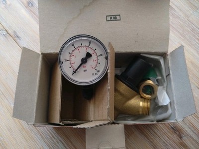 Honeywell D04FM-1/2ZGC Druckminderventil mit Manometer 1/2 Zoll BSP FASTP&P