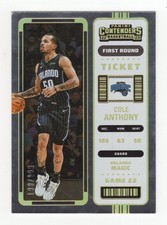 2022-23 Panini Contenders Cole Anthony #52 First Round Ticket 198/199 Magic