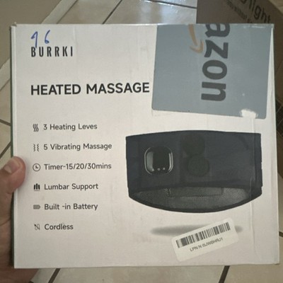 BURRKI Heated Massage Belt Cordless Rechargeable Back Vibrating AJHSB25