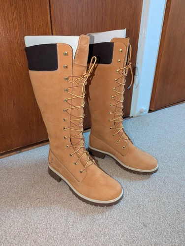 Timberland Stivali impermeabili da donna premium alti 14 pollici con lacci grano 3752R