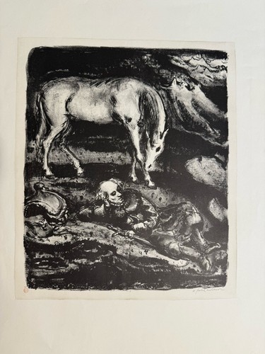 Die Rast des Paracelsus" (The Rest of Paracelsus) Paul Weber Lithography - Picture 2 of 9