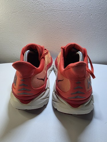 Size 11 D - Hoka One One Men's Clifton 8 Orange Red White Running Shoes Sneakers - Picture 4 of 8