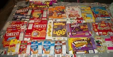 ADVERTISING VINTAGE 90s & UP SNACK, CHIPS ETC. EMPTY FLAT BOX, WRAP COOL LOT