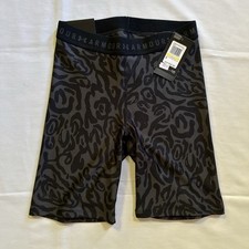 Under Armour Women's HeatGear Compression Printed High Rise Bike Shorts Black M