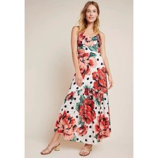 Farm Rio Anthropologie Riviera Eyelet Maxi Dress