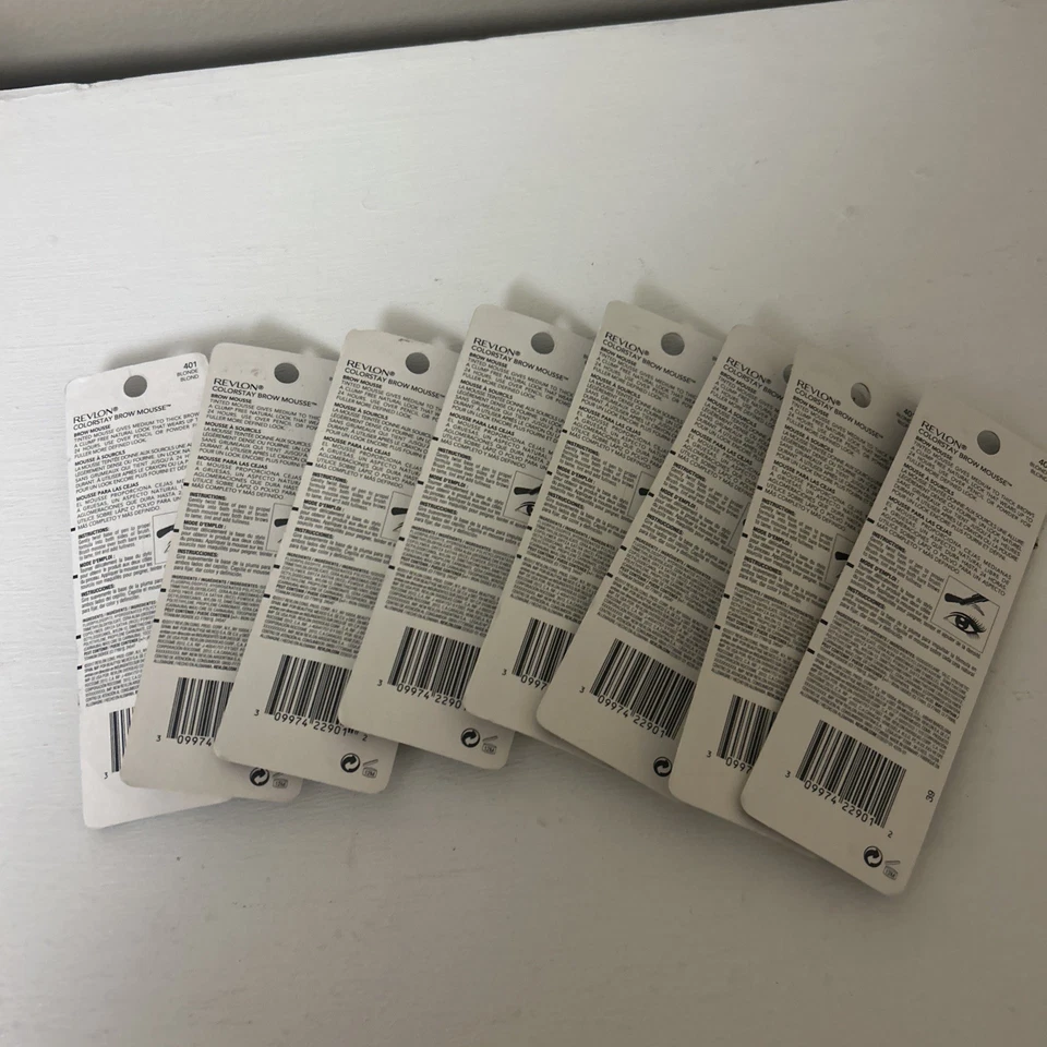 NEW LOT OF 8 REVLON COLORSTAY BROW MOUSSE 401 BLONDE 0.07oz EACH - Image 2 of 2