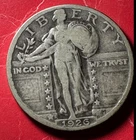 1928S US Standing Liberty SILVER Quarter! "San Francisco" Mint! FINE! Old Coin!