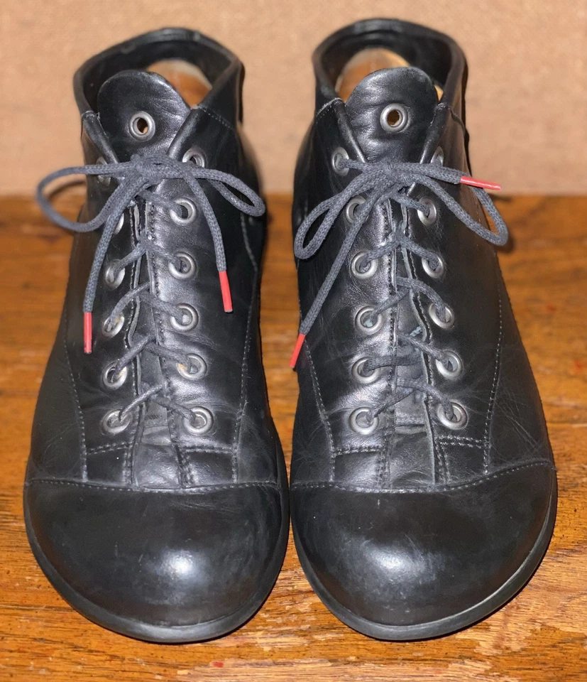 Think! Change Fussbett Talla EU 41/US 10 Mujer Cuero Negro Botín con Cordones 83645 Foto 2 de 4