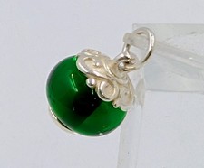 JAMES AVERY Retired 3D Gentle Wave Green 💚 Glass Finial Charm
