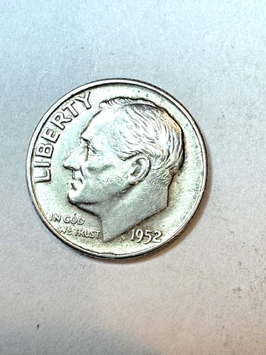 1952 D Roosevelt Dime 90% Silver Fine