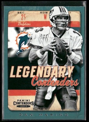 Dan Marino 2013 Panini Contenders Legendary Contenders #4 Miami Dolphins