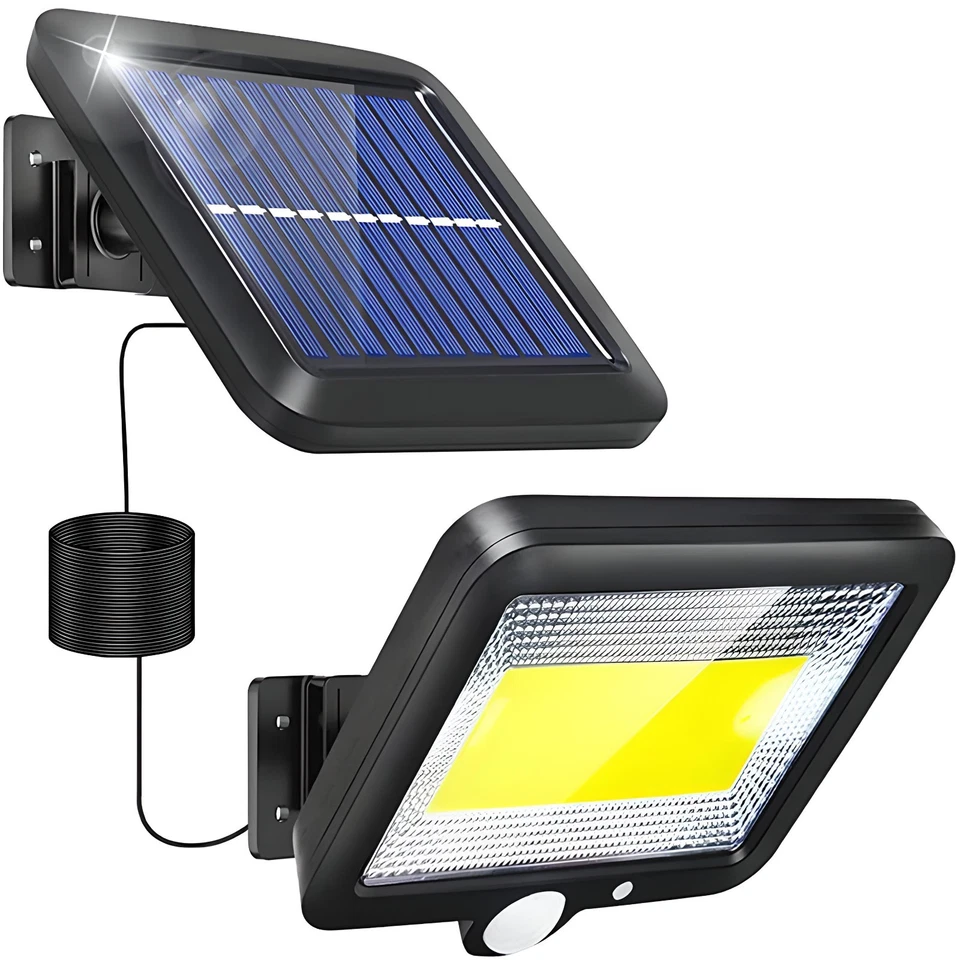 100 LED Solarlampe Solarleuchte mit Bewegungsmelder Außen Fluter Strahler Retoo - Bild 2 von 4