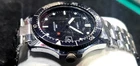Vintage Timex Diver Style Quartz Watch Black Dial Date Mens