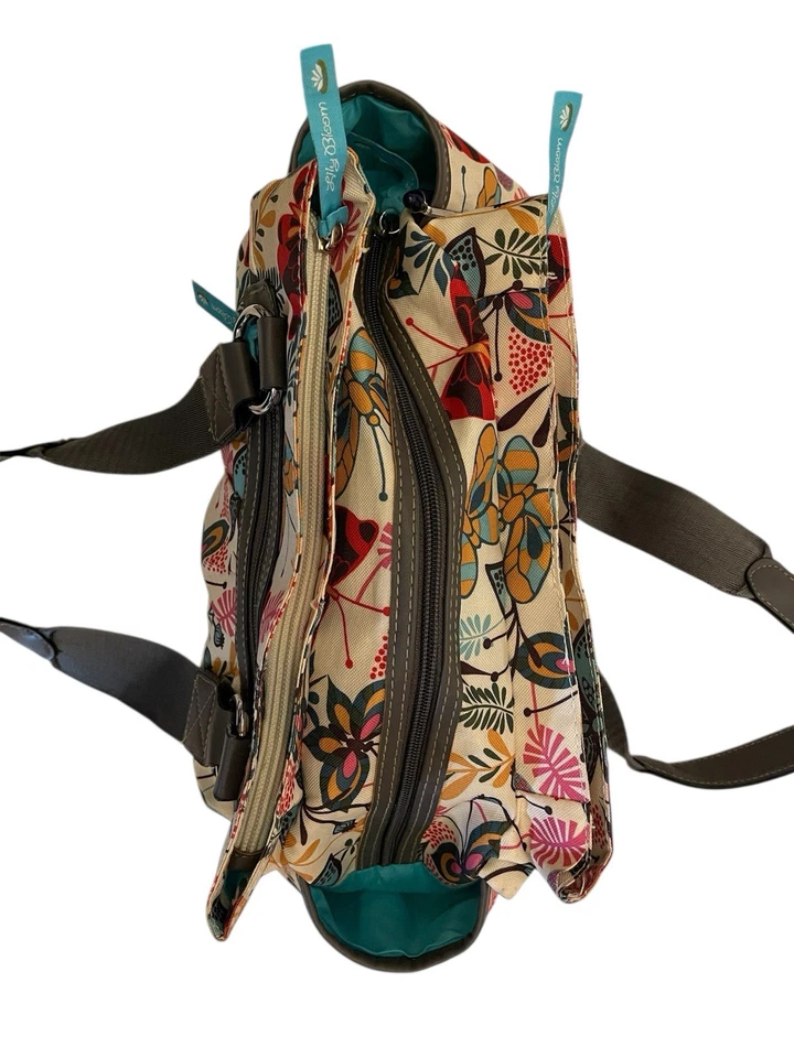 Bolso Cartera de Hombro LILY BLOOM LANDON Triple Compartimento Mariposa Cremallera Lona Foto 3 de 4