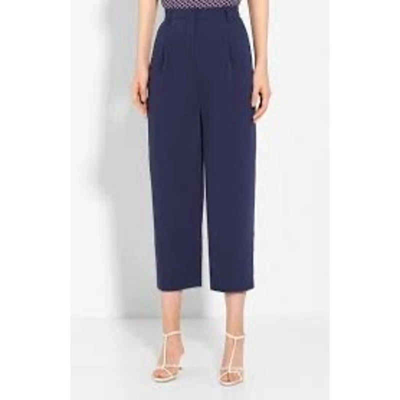 Pantaloni cropped sartoriali Kenzo nuovi senza etichette $450 taglia 42IT 8 US