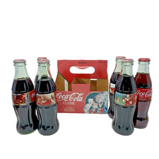 Coca-Cola Classic Christmas 1995 Ed. Coke Bottles Santa 6-Pack 8 fl.oz. Full '12