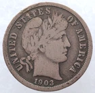 KAPPYSCOINS  GH577   1903S VF VERY FINE  BARBER DIME KEY DATE YOU NEED THIS ONE