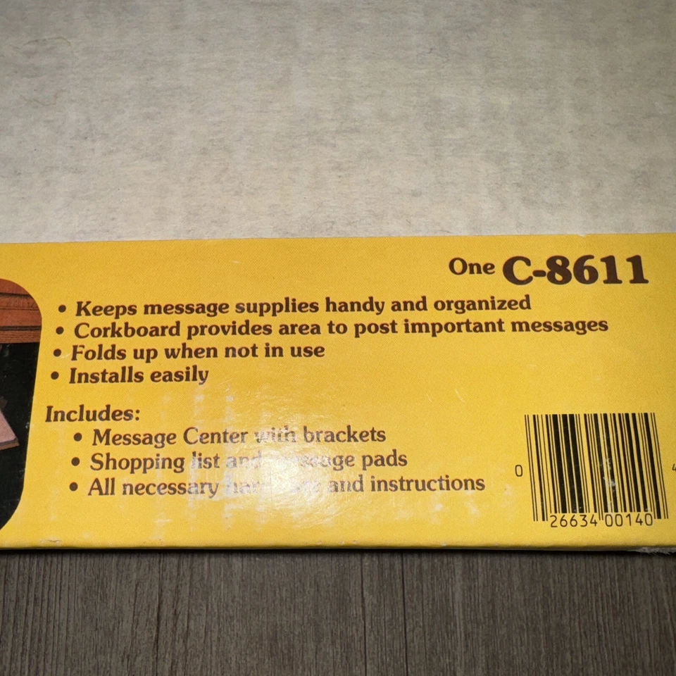 Amerock Cabinet Aides Hide-Away Message Center C-8611 NEW Sealed Box Vintage - Image 3 of 4