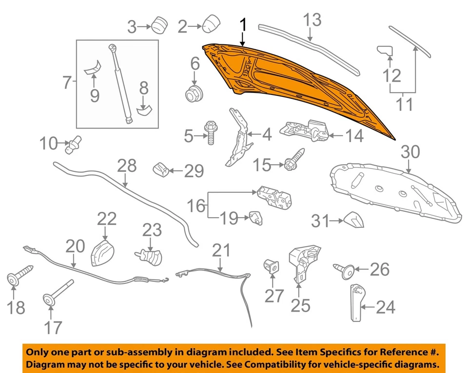Used Hood fits: 2012 Volkswagen Golf SW Grade A Foto 3 de 4