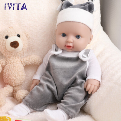 IVITA 11'' Painted Full Silicone Reborn Baby Dolls Newborn Lifelike Puppen Doll