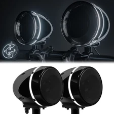 Motorcycle Bluetooth Wireless LED 300W Speaker Audio System Stereo ATV 4 Wheeler