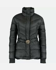 Uk 10 Eur 38 Us 6 Just Cavalli Women's Lightweight Quilted Black Coat Jacket New
