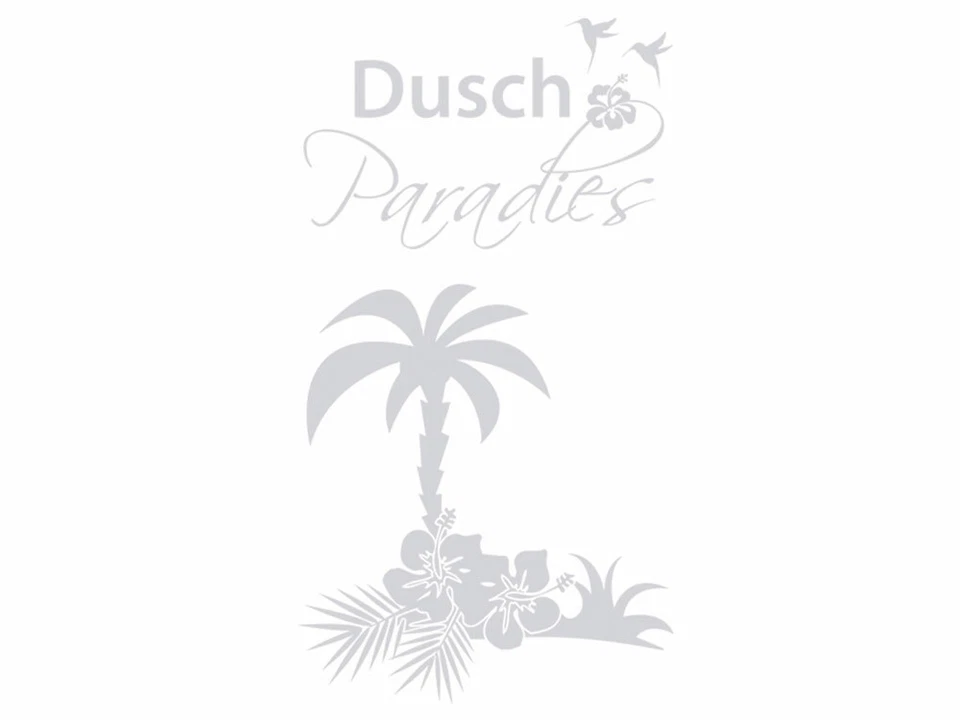 Fensterfolie Duschkabine Badezimmer Palme Blumen Spruch Fenstertattoo Aufkleber - Bild 3 von 4