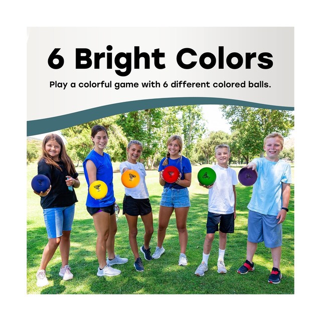 Dodgeballs Foam Soft Skin Low Bounce 6" Set of 6 Dodge Balls for Kids