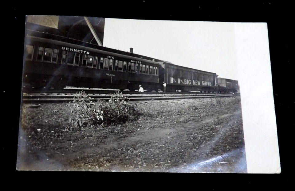 4 RPPC Postcard Lot Milaca Minnesota Train Parade Lumber Yard Fire 1910
