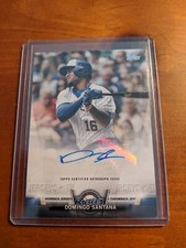 2018 Topps Series 2 Domingo Santana Salute Autograph Brewers Milwaukee