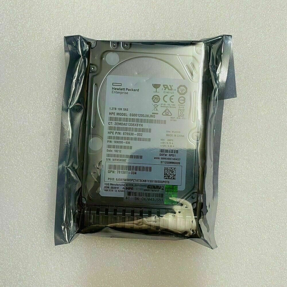 HPE 872479-B21 872737-001 876938-002 1.2TB 12G SAS 10K 2.5 SC ENT 