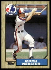 1987 Topps #442 Mitch Webster Montreal Expos