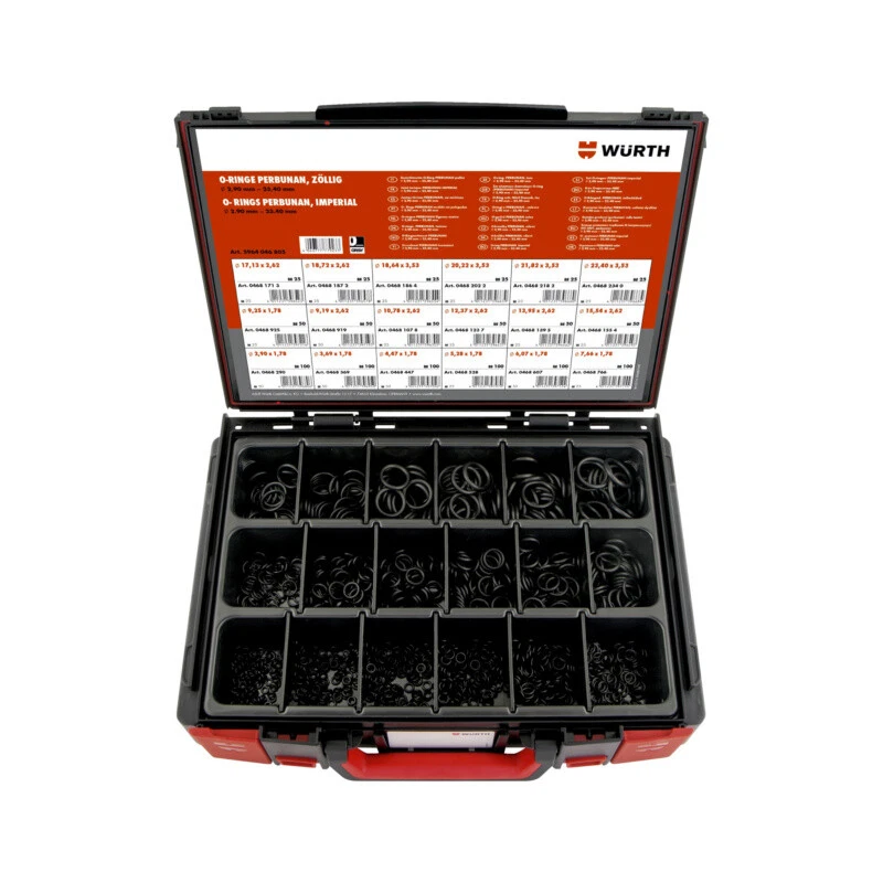 Assortimento di Anelli O-ring in Pollici Set 1050pz - WÜRTH 5964046805 - Immagine 3 di 4