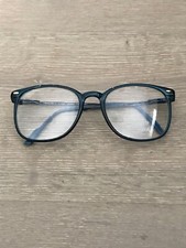 VTG New Trendies Translucent Blue Plastic Rx Eyeglass Flex Frame 52-18-140