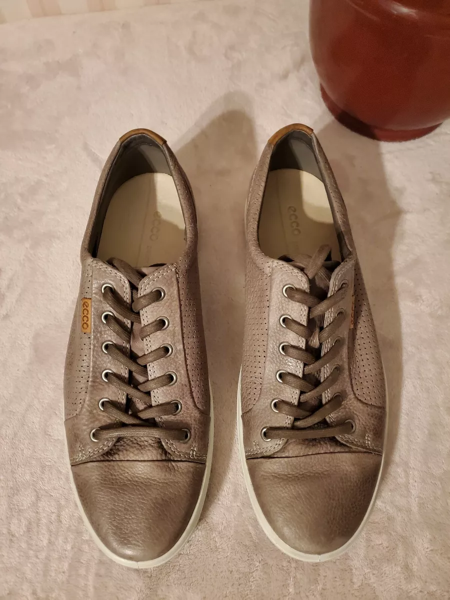 Ecco Soft 7 Perf Tie Men Fashion Sneaker Shoe moon rock SIZE EU 46
