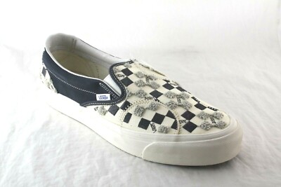 Vans Classic Slip-On LX 'Bricolage Pack - Ebony' Classic White/Ebony Canvas Shoe