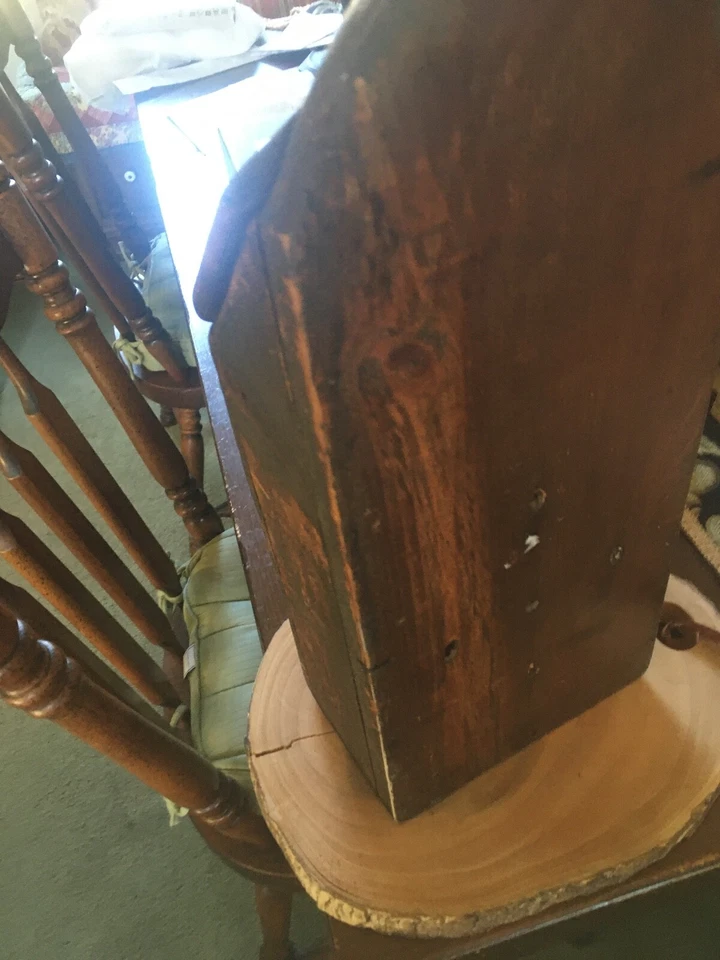 RUSTIC Wooden Hand MADE  Mail Box Hinged Lid -WITH GLASS FRAME FOR STREET NO. - Image 4 of 4