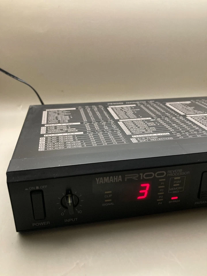 YAMAHA R100 Reverb Processor Vintage Tested Used Made in Japan - Image 3 of 4