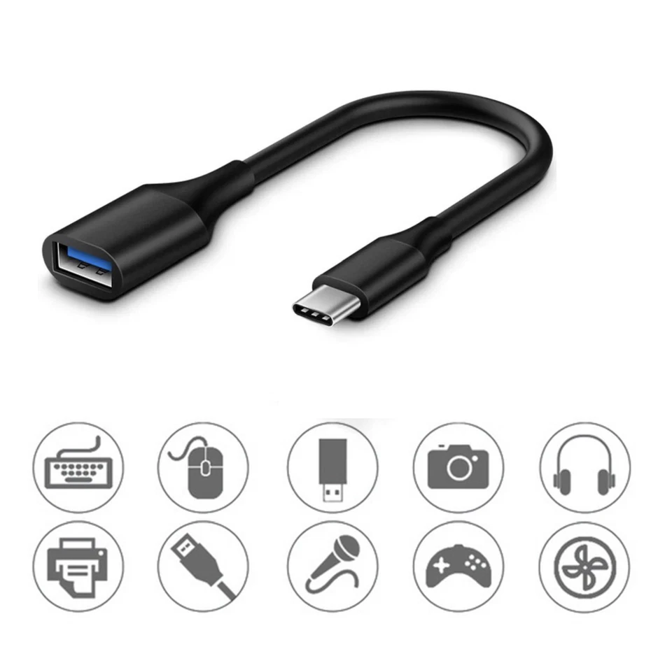 STRAßE TECH Cable adaptateur USB OTG Femelle vers USB Type C Male - Smartphone Tablette PC
