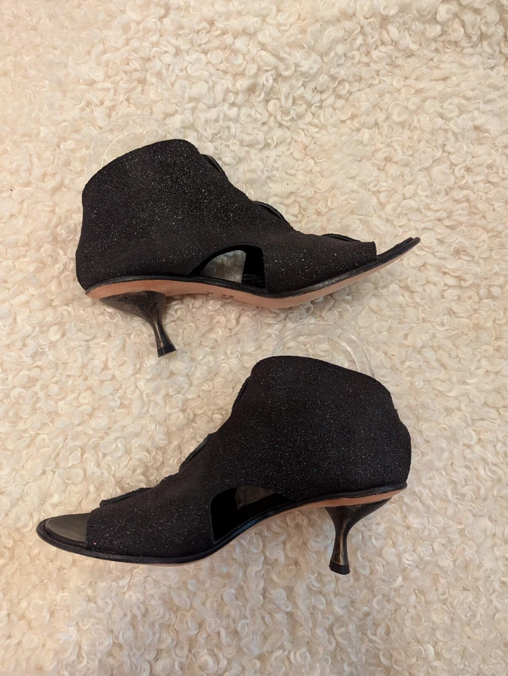 Tacones Cydwoq de cuero negro talla 36,5 Foto 3 de 4