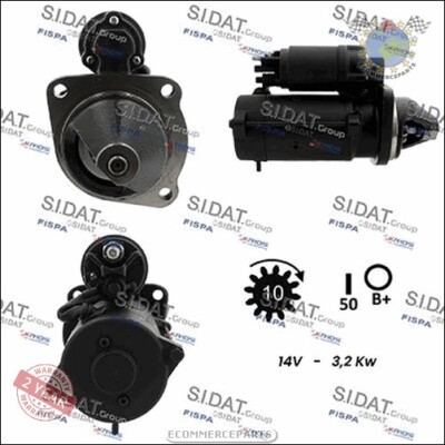 STARTER ANLASSER Sidat für CASE IH JX-SERIES QUANTUM FARMALL CLAAS NEXOS ELIOS