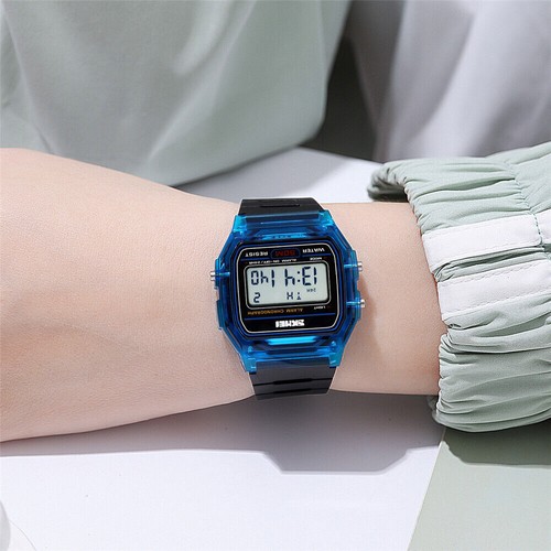 SKMEI Women Watch Fashion Rectangle Digital Wristwatch for Boys LED Watch - Picture 12 of 31
