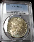 1886 Morgan Dollar Silver  ---- MS-64 Toned PCGS Graded ---- #416C