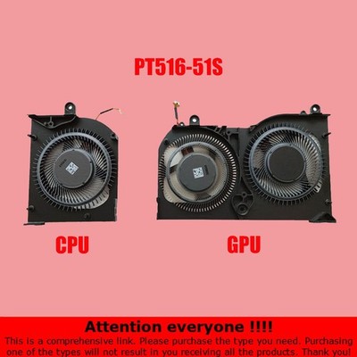 US Gaming Laptop CPU / GPU Cooling Fan For ACER PT516-51S Predator Triton 500 SE