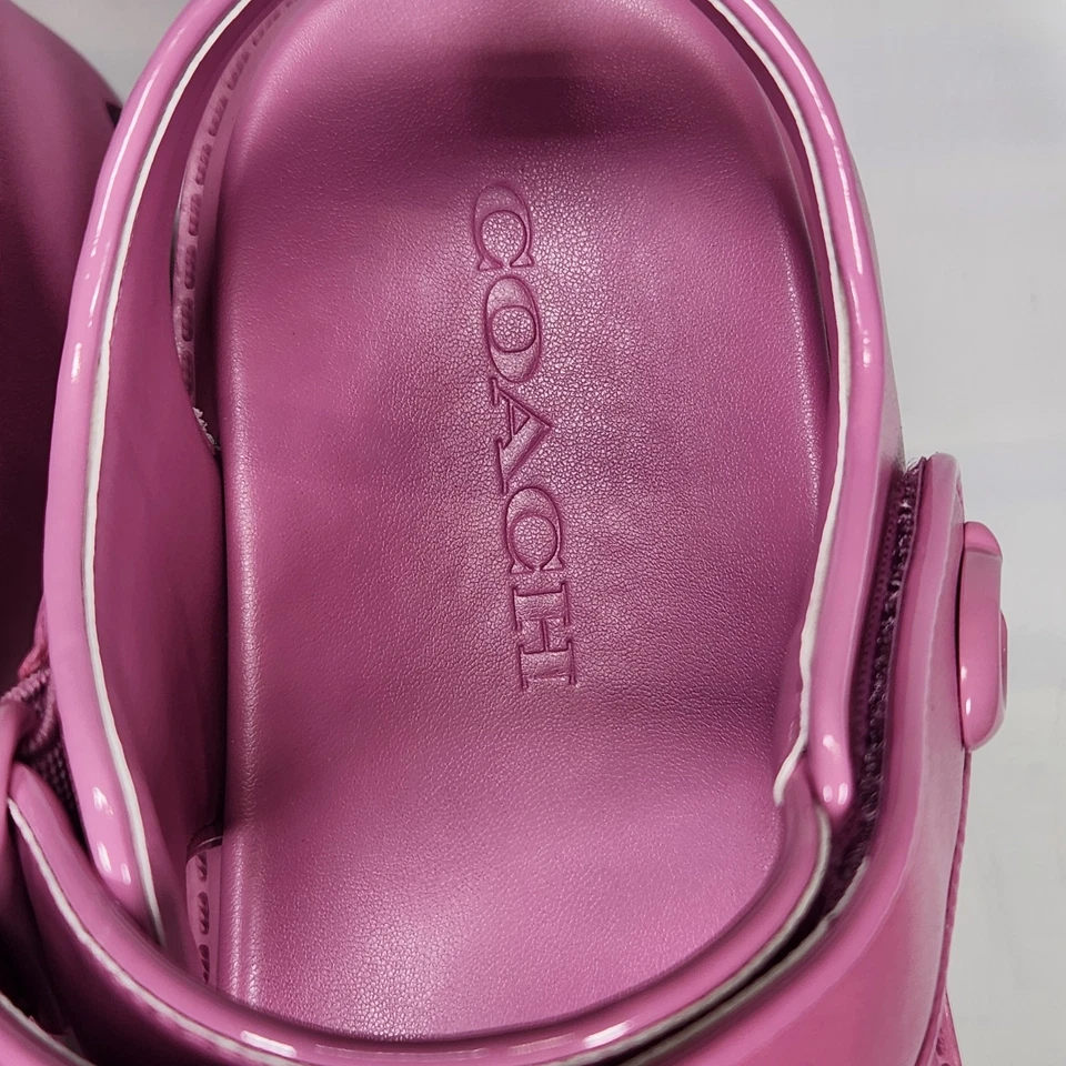 Talla 7.5 - Plataforma Coach Brynn - Tacón de 2.25" / Plataforma de 1" - Cuero Fucsia Foto 4 de 4